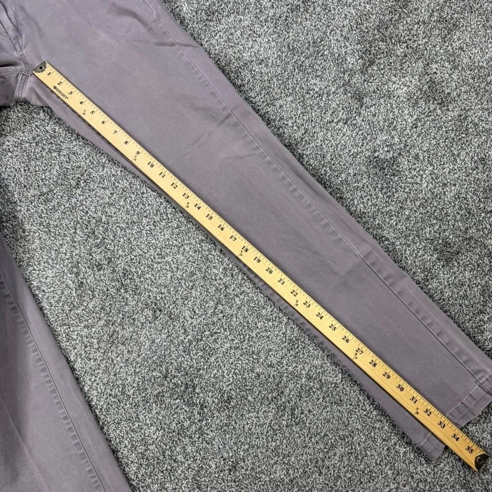 Taylor Stitch Slim Fit Chino Pants Men 32 Dusty Purple Light Grey Organic Cotton